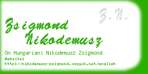 zsigmond nikodemusz business card